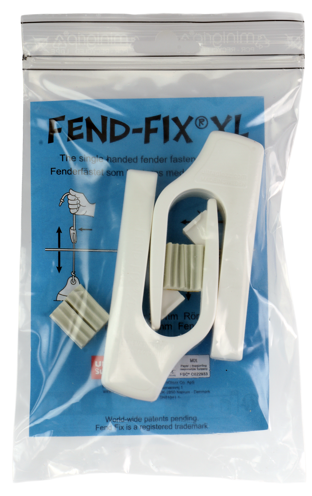 FEND-FIX XL Fenderfeste – 2pk – For Båtrekke 20–25mm – 4–8mm Fenderline