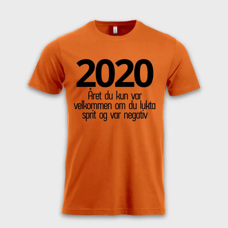 2020 - Året du kun var velkommen om du lukta sprit og var negativ Oransje