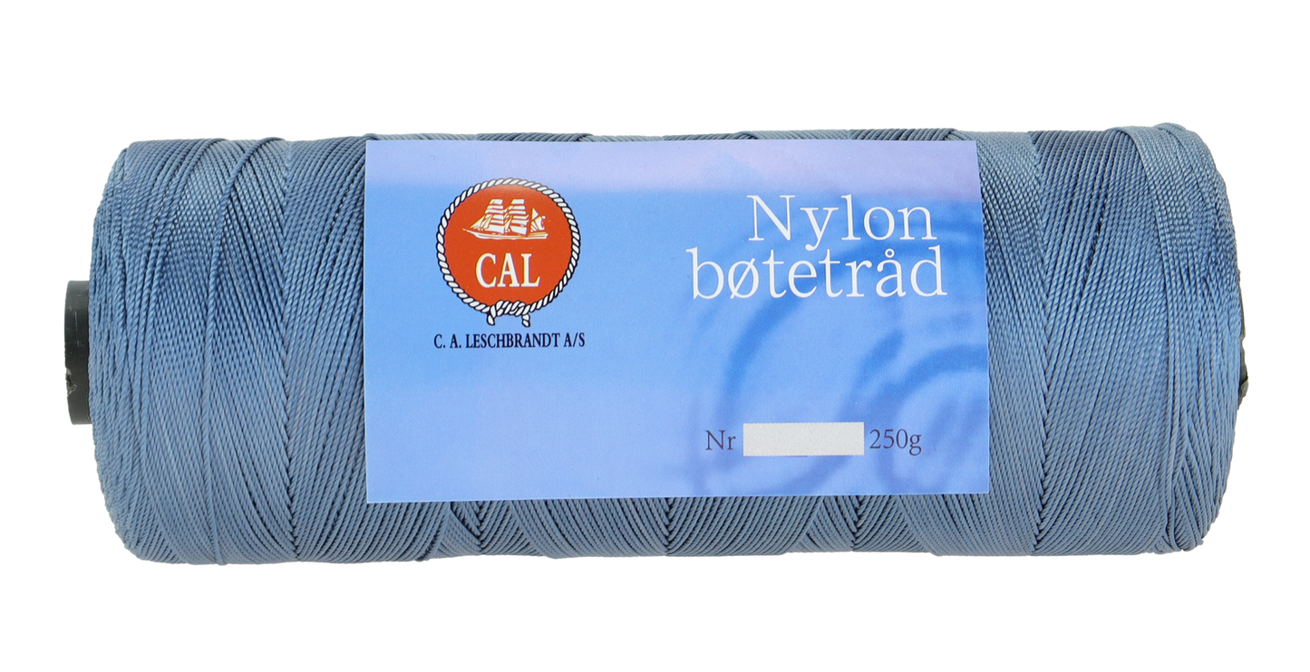 Bøtetråd - Blå - Nylon - 0,55-0,7mm - Spole Blågrå