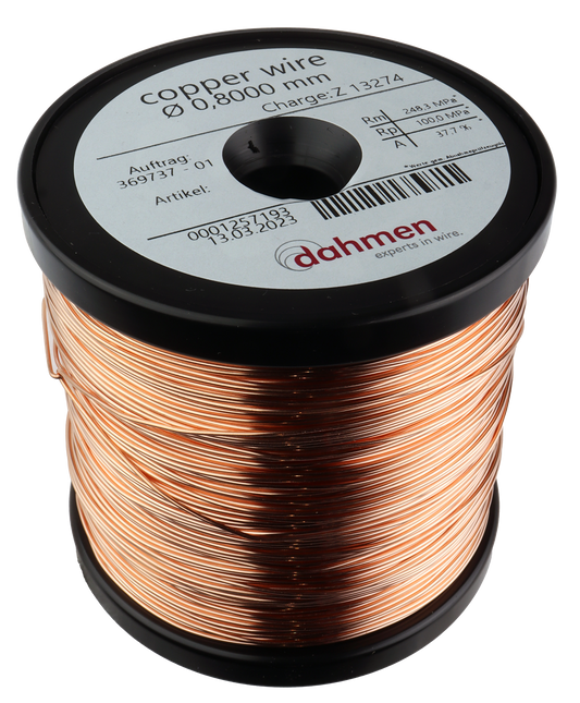 Kobbertråd - 0,8 mm - 1kg - Spole