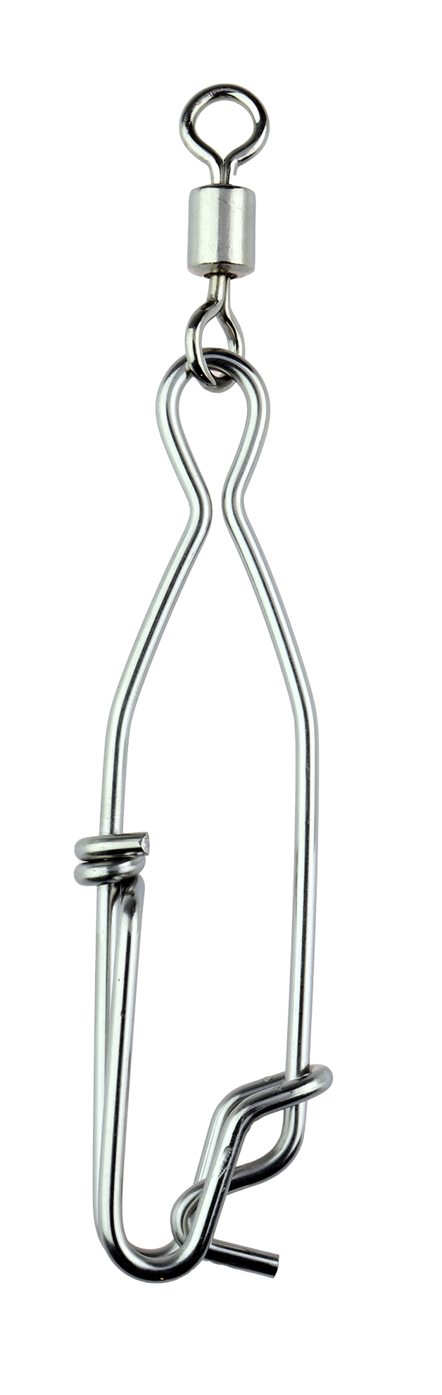 Lineklips - Rustfri Stål - med Svivel - Fiskeutstyr 100 mm