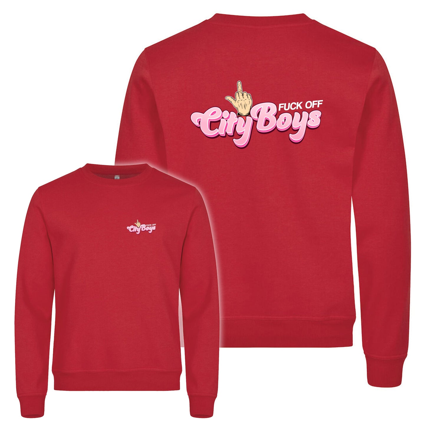 Fuck Off Cityboys 2.0 - Genser Rød