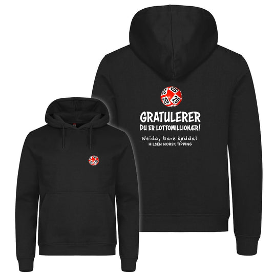 Lottomillionær - hoodie Svart