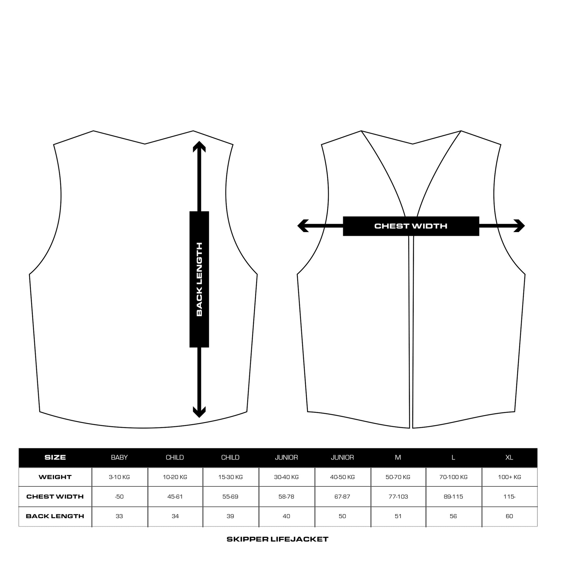 Baltic Redningsvest - Oransje - 100N - 3-100+ kg