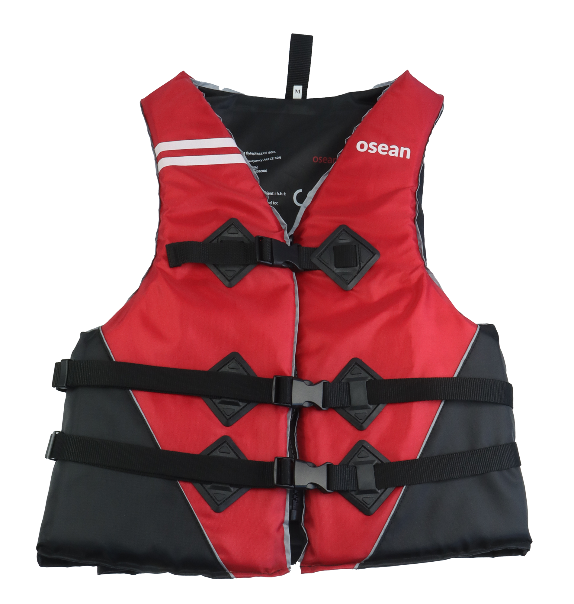 Osean Sport Reflex Flytevest 50N - Rød/Svart - Str. S-XXL