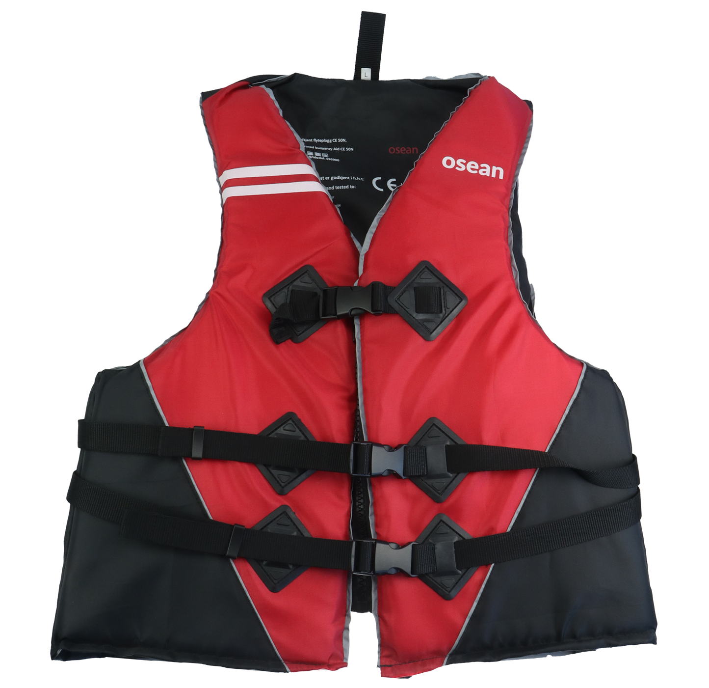Osean Sport Reflex Flytevest 50N - Rød/Svart - Str. S-XXL XXL 110+ kg