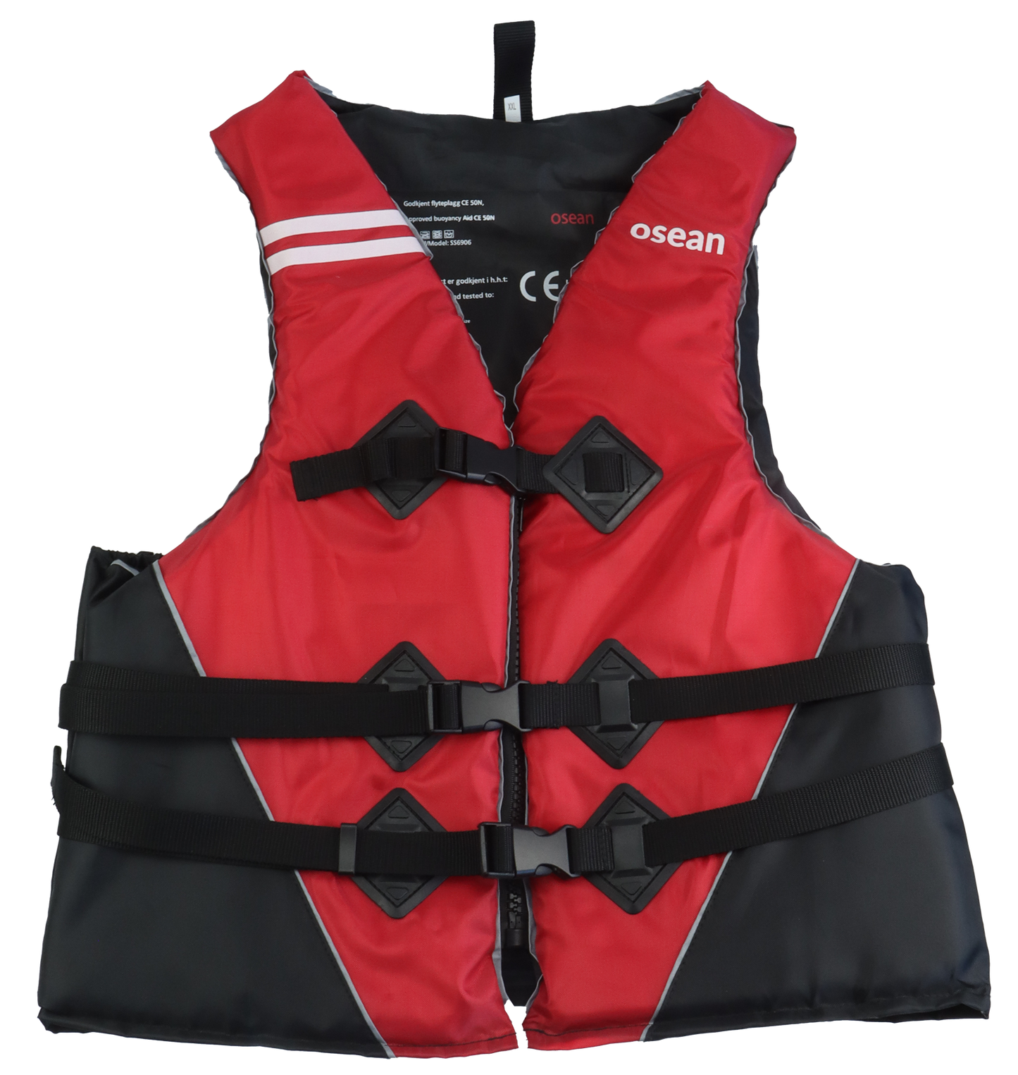 Osean Sport Reflex Flytevest 50N - Rød/Svart - Str. S-XXL
