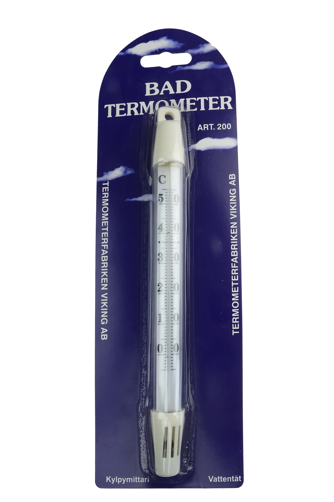 Termometerfabrikken Viking - Badetermometer 24cm Tradisjonelt - Flyter i Vannet