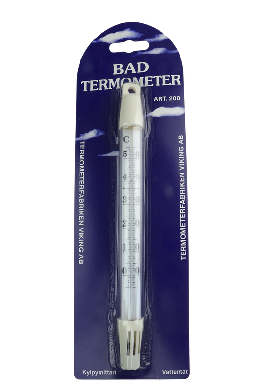 Termometerfabrikken Viking - Badetermometer 24cm Tradisjonelt - Flyter i Vannet