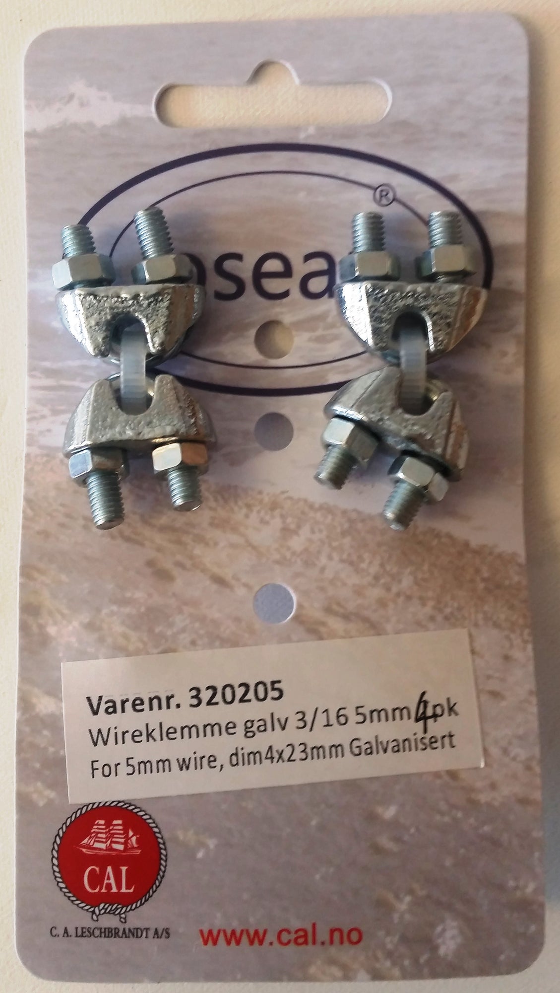 CAL Wireklemme - Galvanisert - Blister - Fleire størrelsar