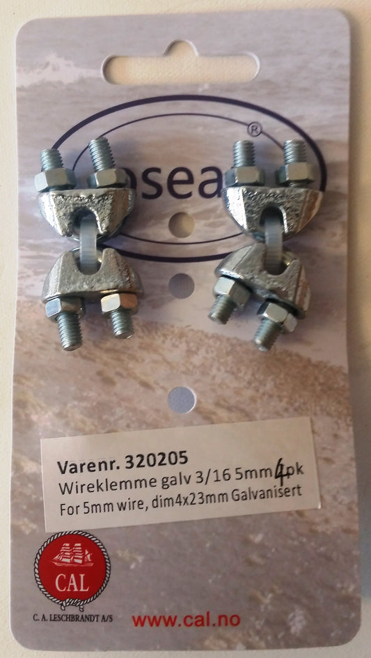 CAL Wireklemme - Galvanisert - Blister - Fleire størrelsar