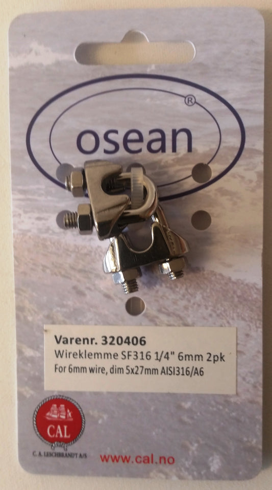 CAL Wireklemme - Syrefast SF316 - Blister - Fleire størrelsar