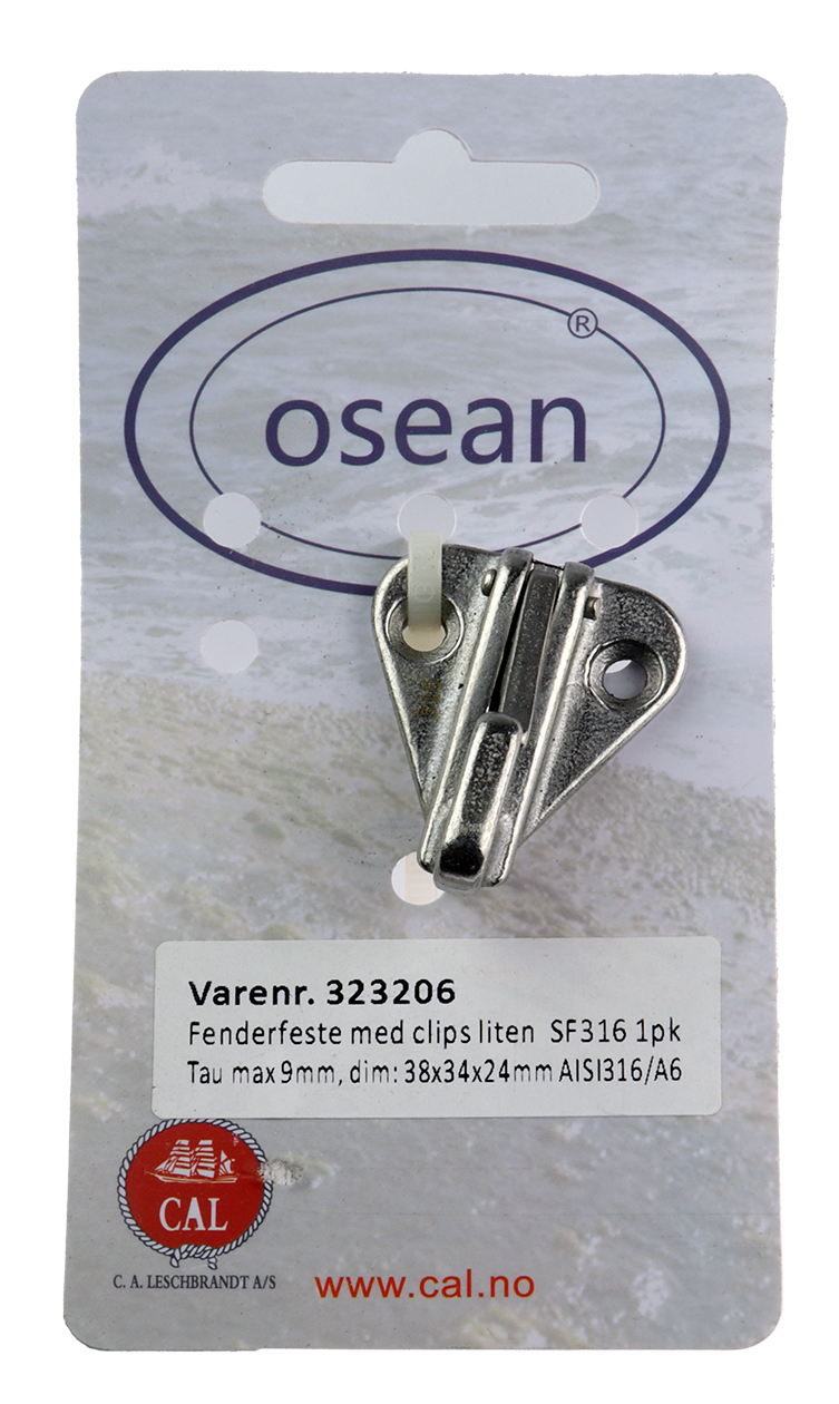 CAL Fenderfeste med Clips – Liten – Syrefast Stål