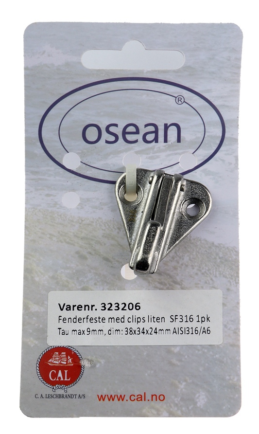 CAL Fenderfeste med Clips – Liten – Syrefast Stål
