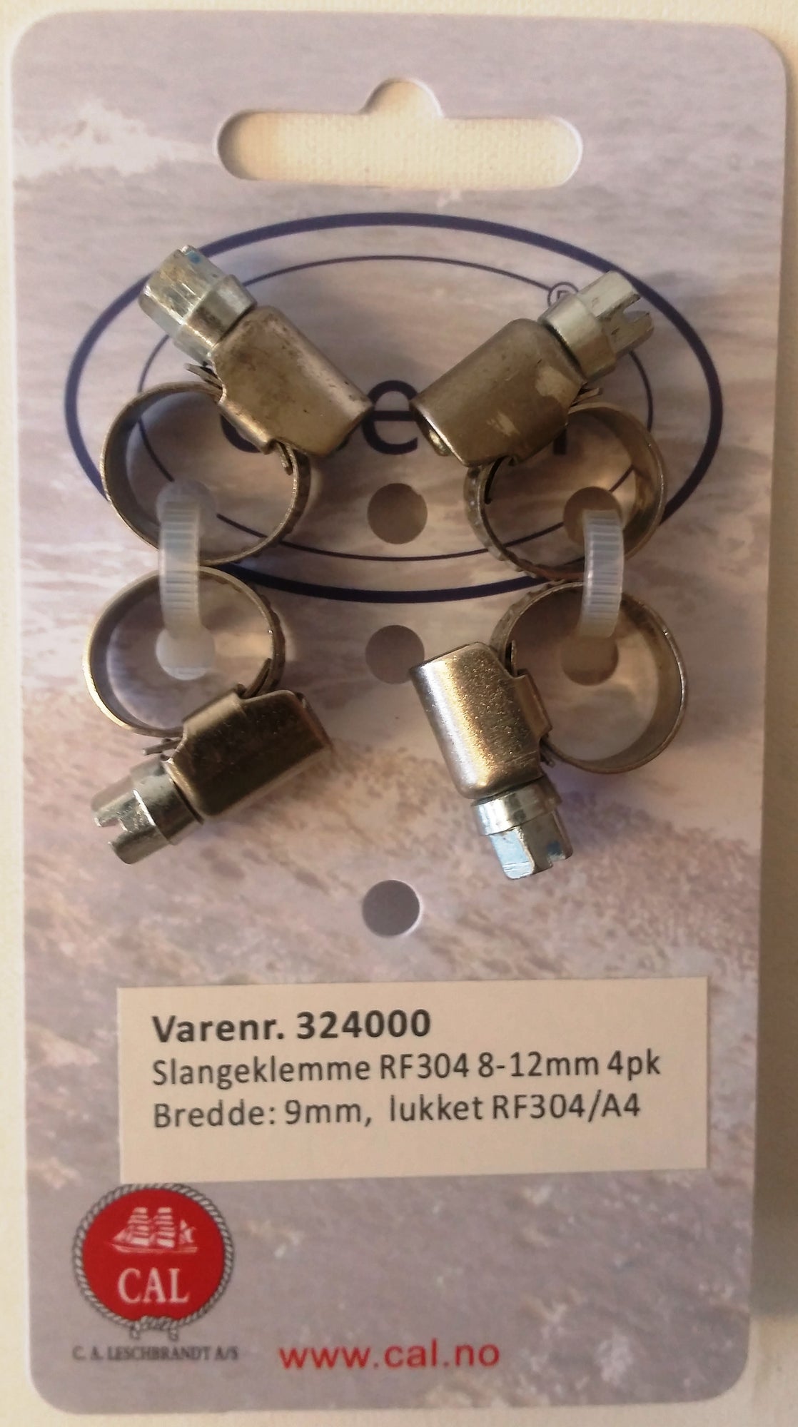 CAL Slangeklemme rustfri RF304 - 4pk - Fleire størrelsar