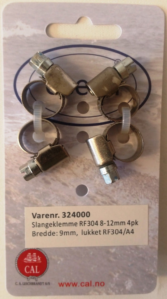 CAL Slangeklemme rustfri RF304 - 4pk - Fleire størrelsar