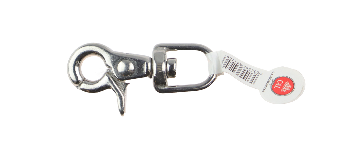 CAL Søskenkrok med trigger og svivel - Syrefast AISI316/A4 - 10x66mm