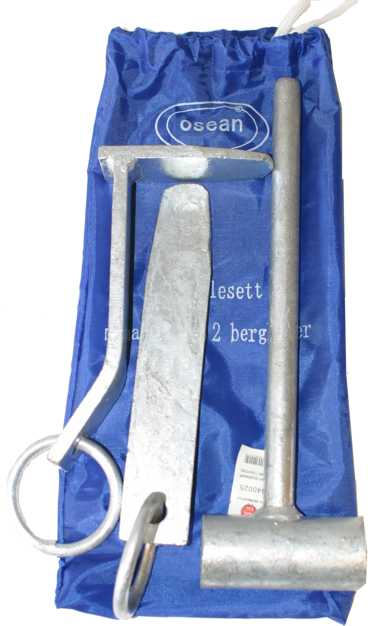 Osean Bergkilesett – 3 Deler – Galvanisert Stål – Med Nylon Pose