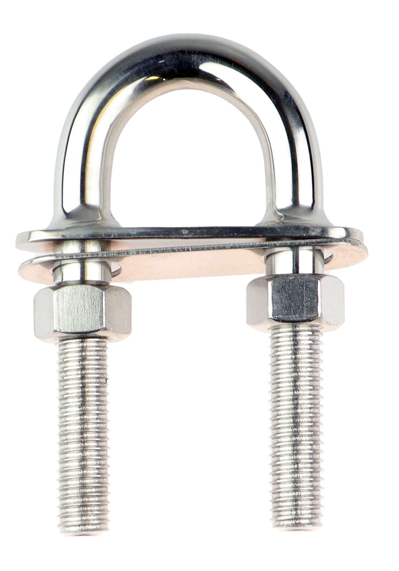 CAL Slepekrok med fast øyeplate - Rustfri RF304 - U-bolt - Flere størrelser 12,7x63,5mm