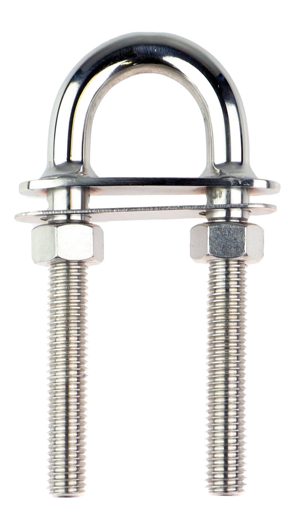CAL Slepekrok med fast øyeplate - Rustfri RF304 - U-bolt - Flere størrelser 12,7x89mm