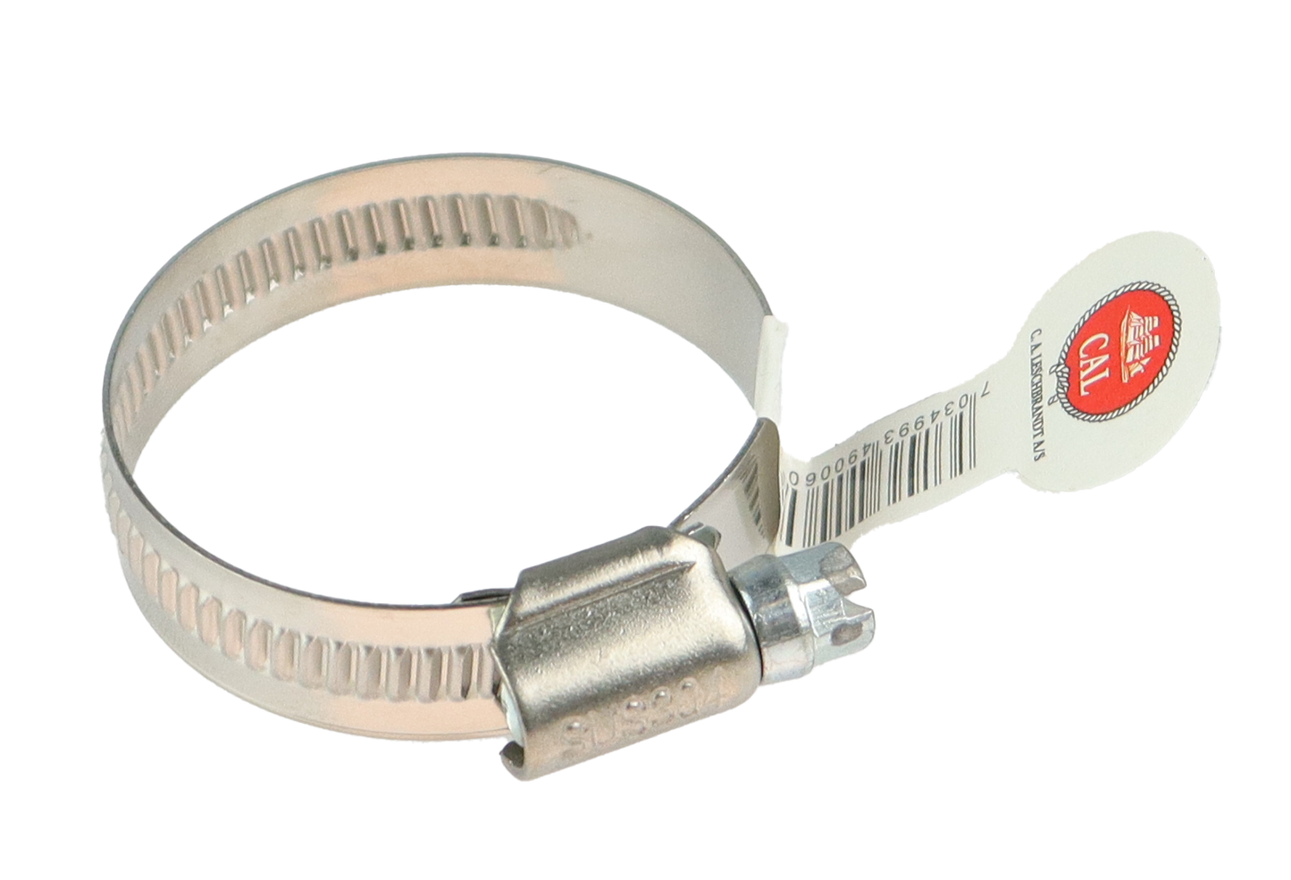 CAL Slangeklemme rustfri - AISI304/A2 - Lukket type - Flere størrelser 25-40mm
