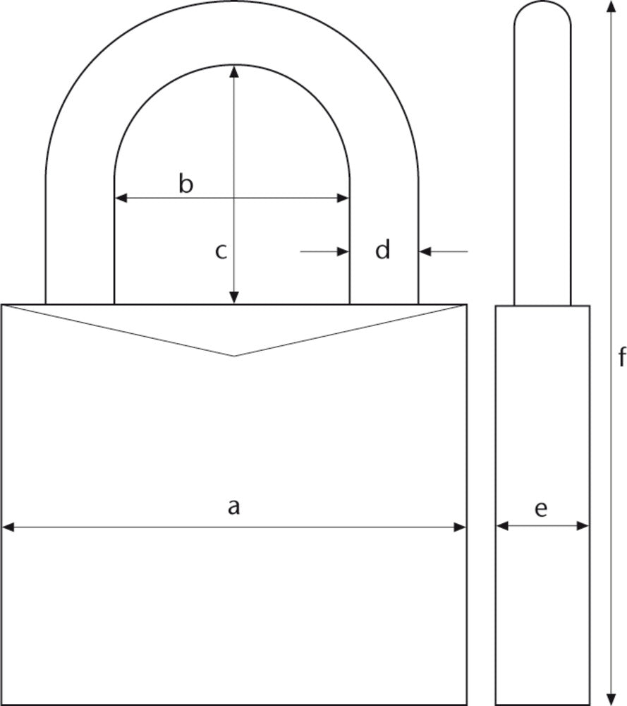 Hengelås Abus 64 TITALIUM 60-150 - 64TI/50HB60-150