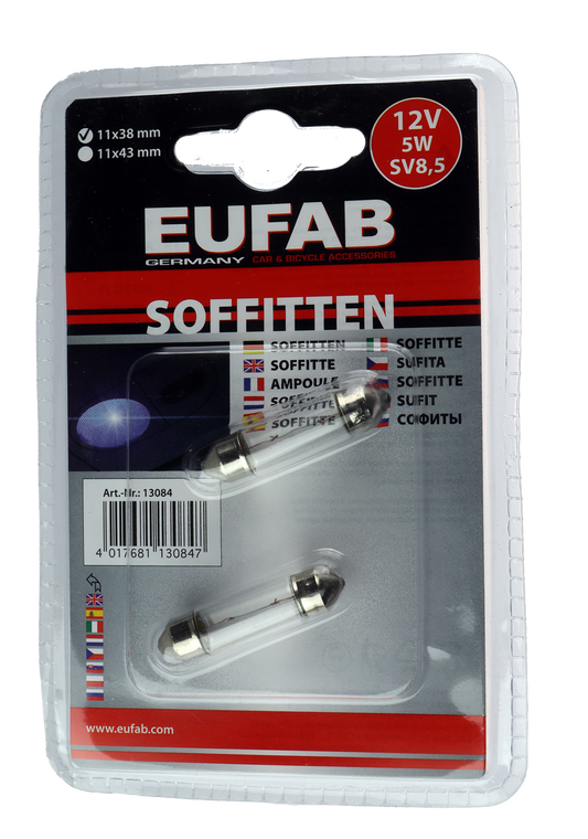 Lyspære Sofitten – 12V 10W – 44 mm