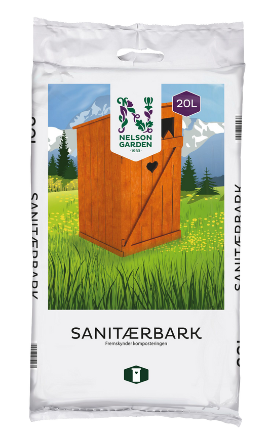 Nelson Garden Sanitærbark – 20 Liter – Til Utedo og Biologisk Toalett