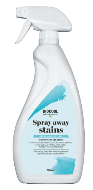 Biocool Spray Away Stain – 750 ml – Fjerner mugg og jordslag