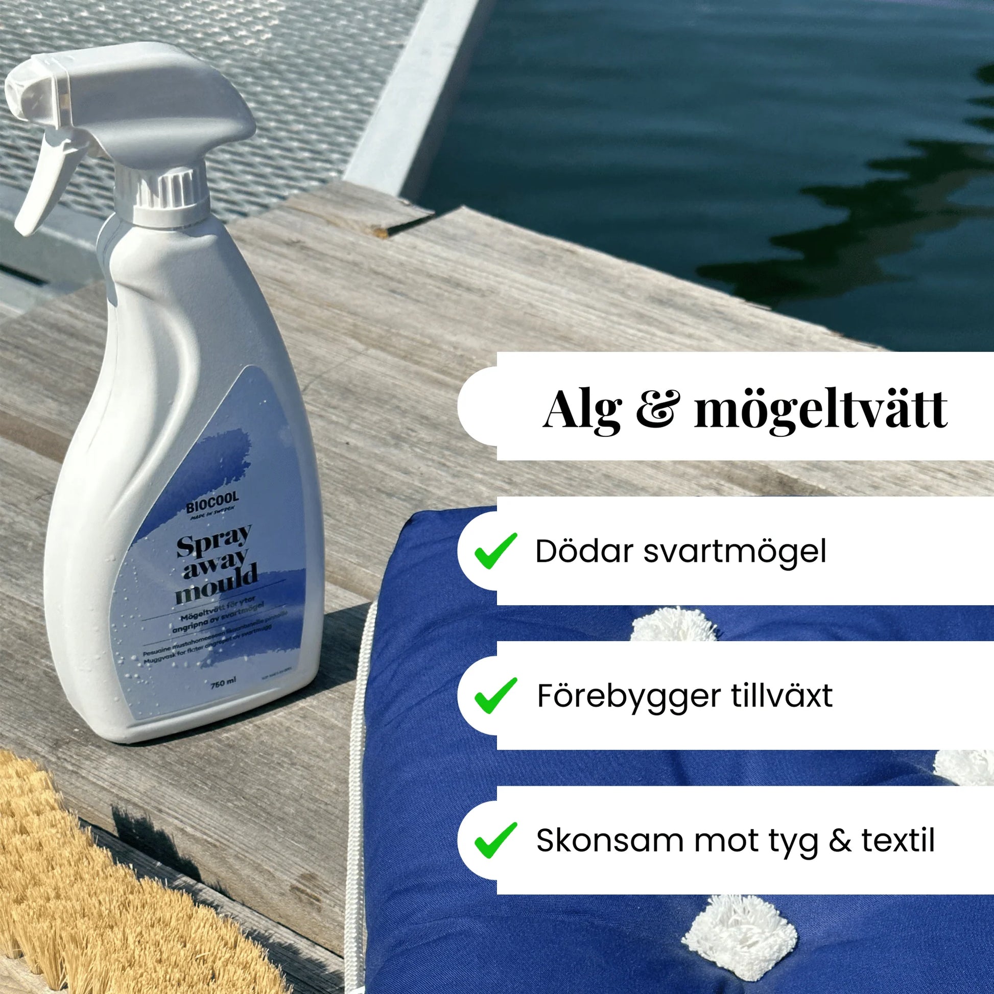 Biocool Spray Away Mould – 750 ml – Fjerner svartmugg og alger