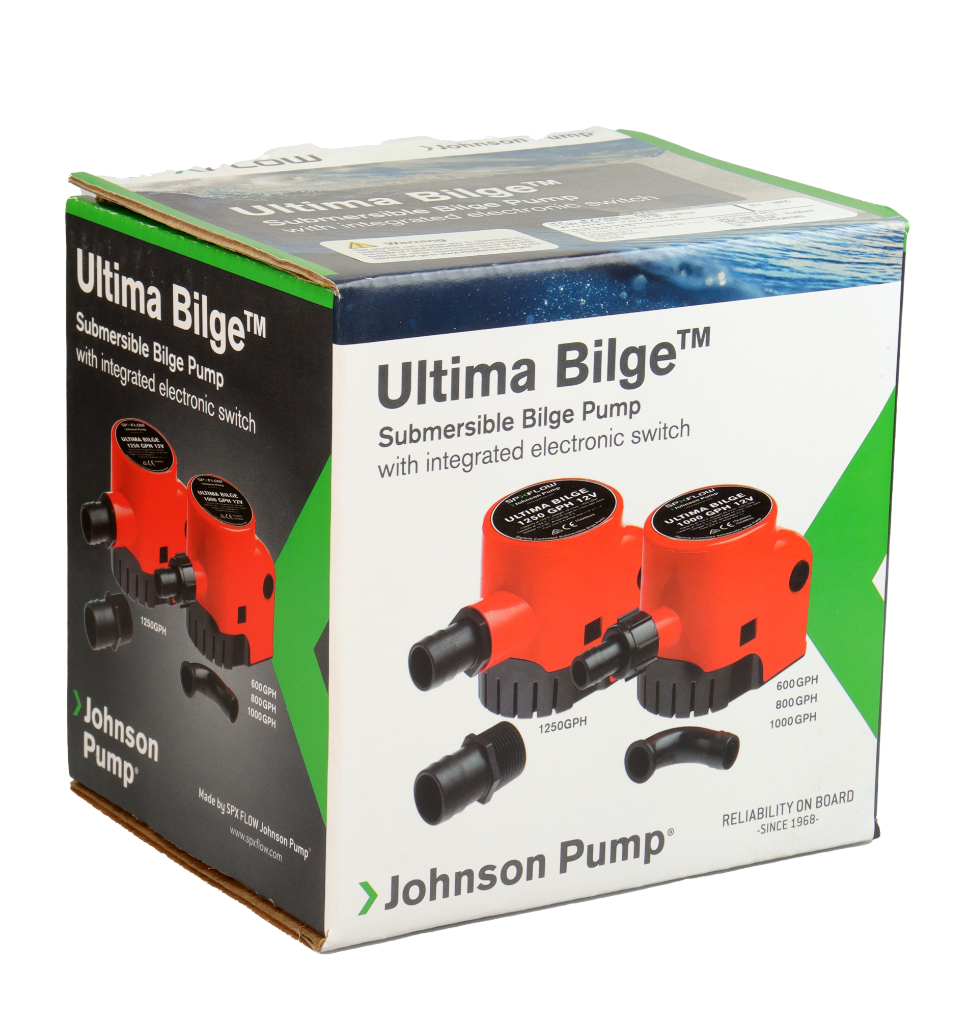 Johnson Pump Lensepumpe Ultima Bilge - 12V - 1000 GPH - 3785 L/t - Automatisk