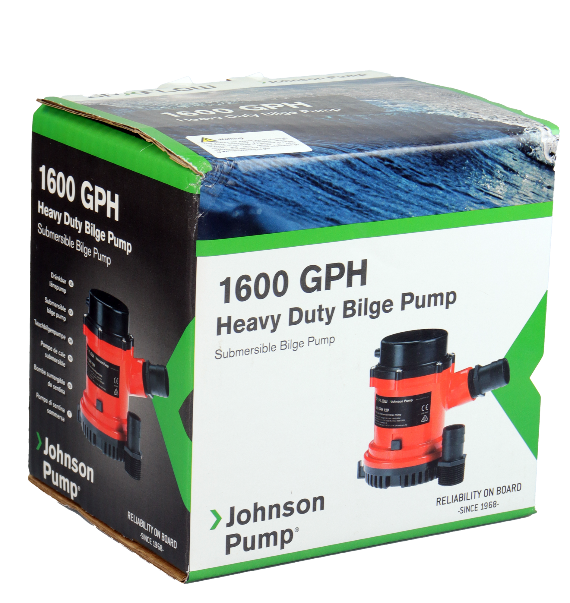 Johnson Pump Lensepumpe L1600 - 24V - 1600 GPH - 6000 L/t - Profesjonell