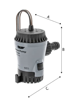 Johnson Pump Aqua Void Auto 500 - 12V - 2280 L/t - Automatisk Lensepumpe Båt