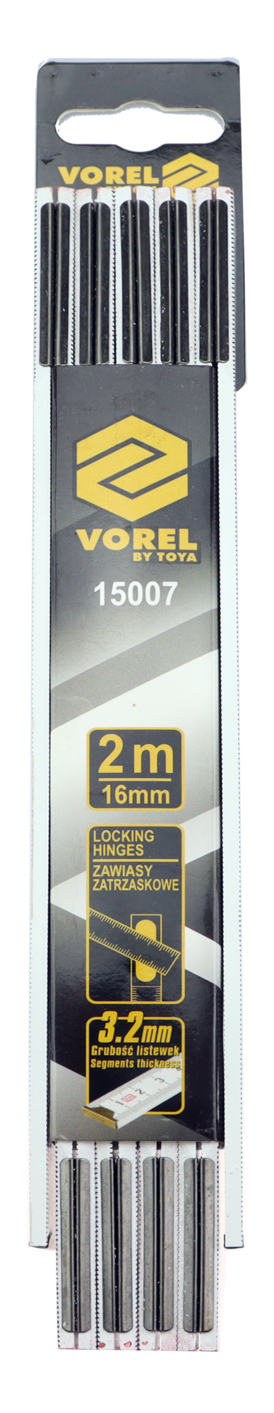 Vorel Tommestokk - Tre - 2 meter