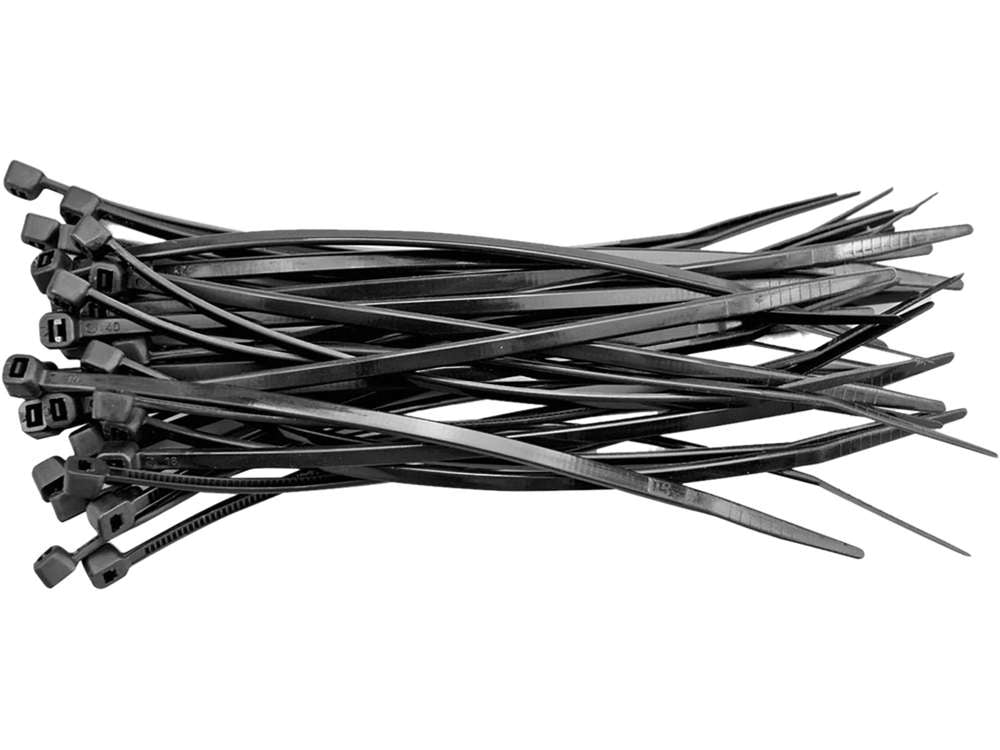 Vorel Kabelstrips Sort – 50 stk – 500x8 mm – UV-resistent Nylon