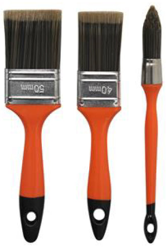 HOME It Penselsett 3 stk – Flat 40mm, Flat 50mm, Rund 15mm