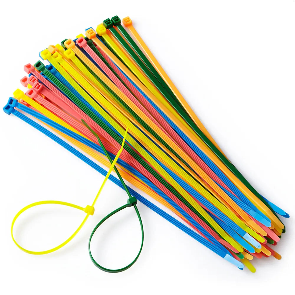 Kabelstrips Assorterte Farger – 50 stk – 4,8x250 mm – UV-bestandig