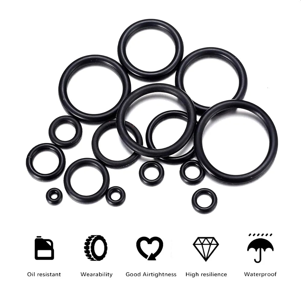 O-ring Assortiment 125 deler – Oljebestandig – Til Motor og Rørsystem