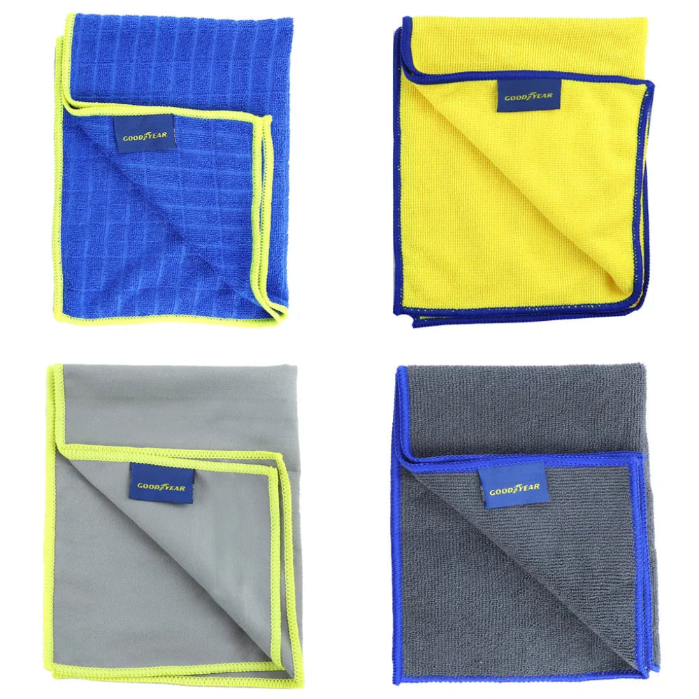 Mikrofiberkluter 4 stk sett – 40x30 cm – Glas, Overflate, Dashboard og Universal