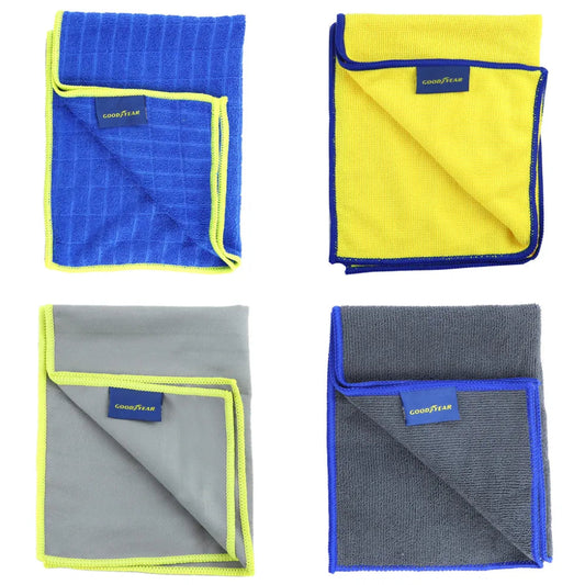 Mikrofiberkluter 4 stk sett – 40x30 cm – Glas, Overflate, Dashboard og Universal
