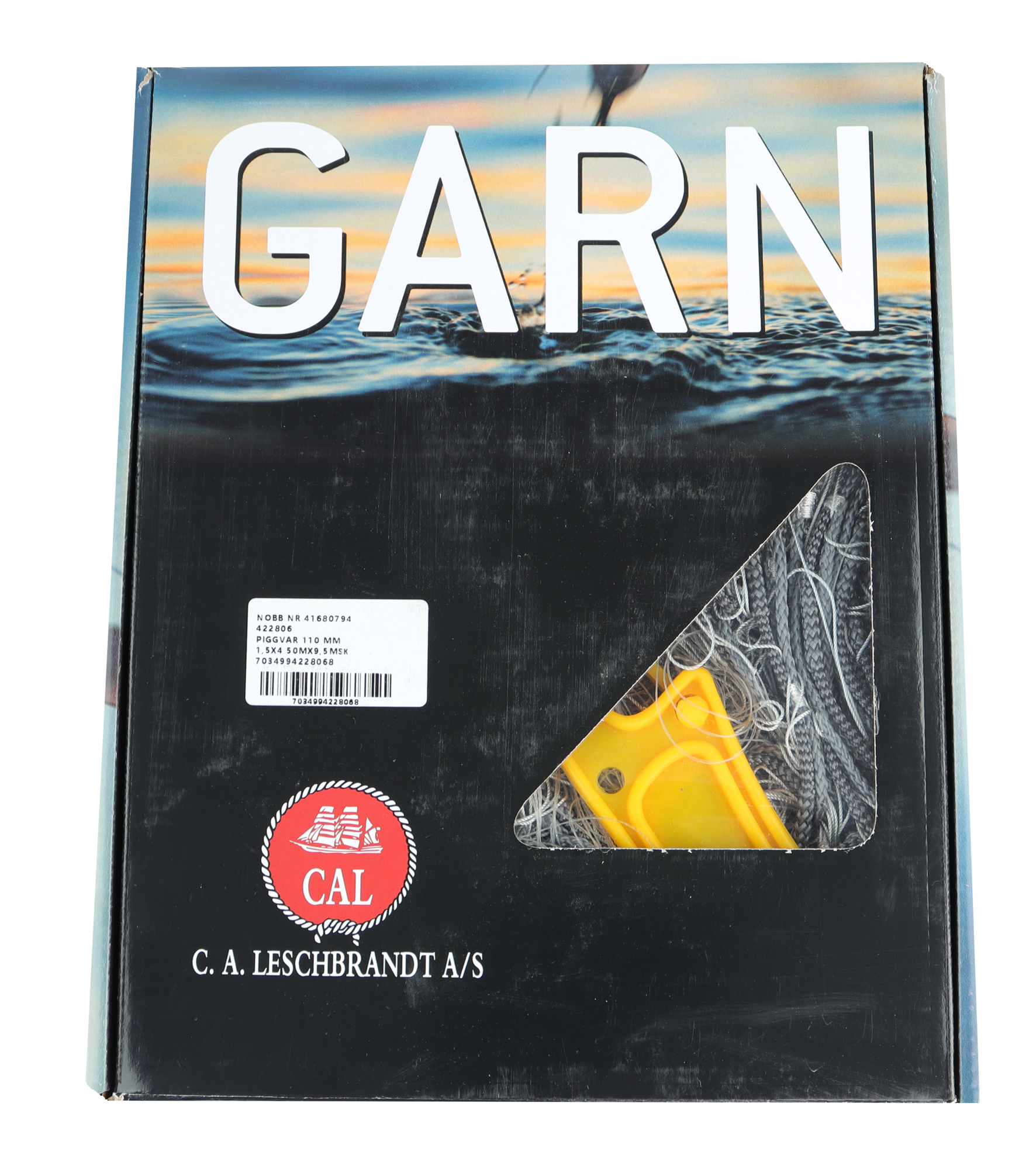 CAL Piggvargarn - 1,5mmx4 - Svart - 50x2 meter