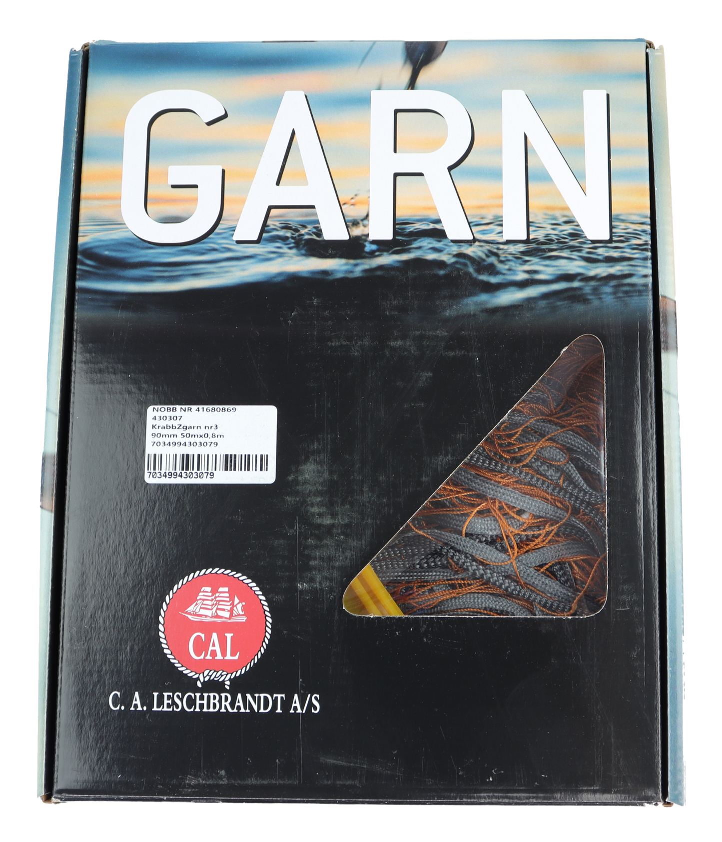 CAL Krabbegarn - Nylon nr. 3 - Oransje - 50x0,8 meter