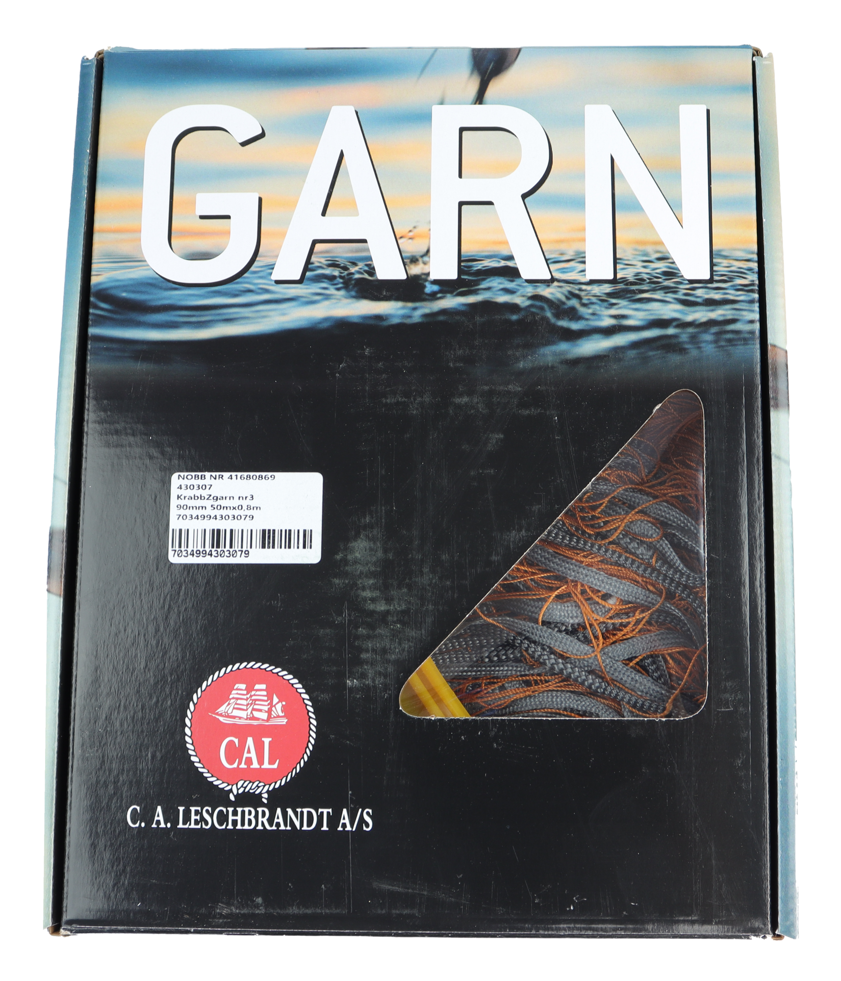 CAL Krabbegarn - Nylon nr. 3 - Oransje - 50x0,8 meter