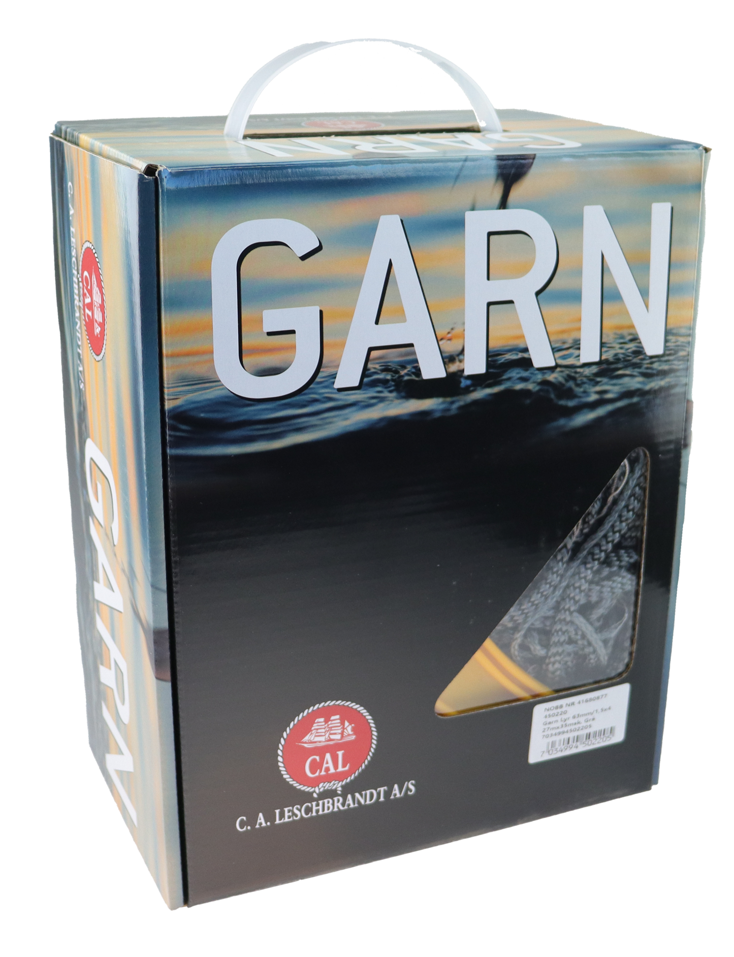 CAL Lyr- og Seigarn (Fjordgarn) - 1,5x4 - Grå - 27,5x3 meter