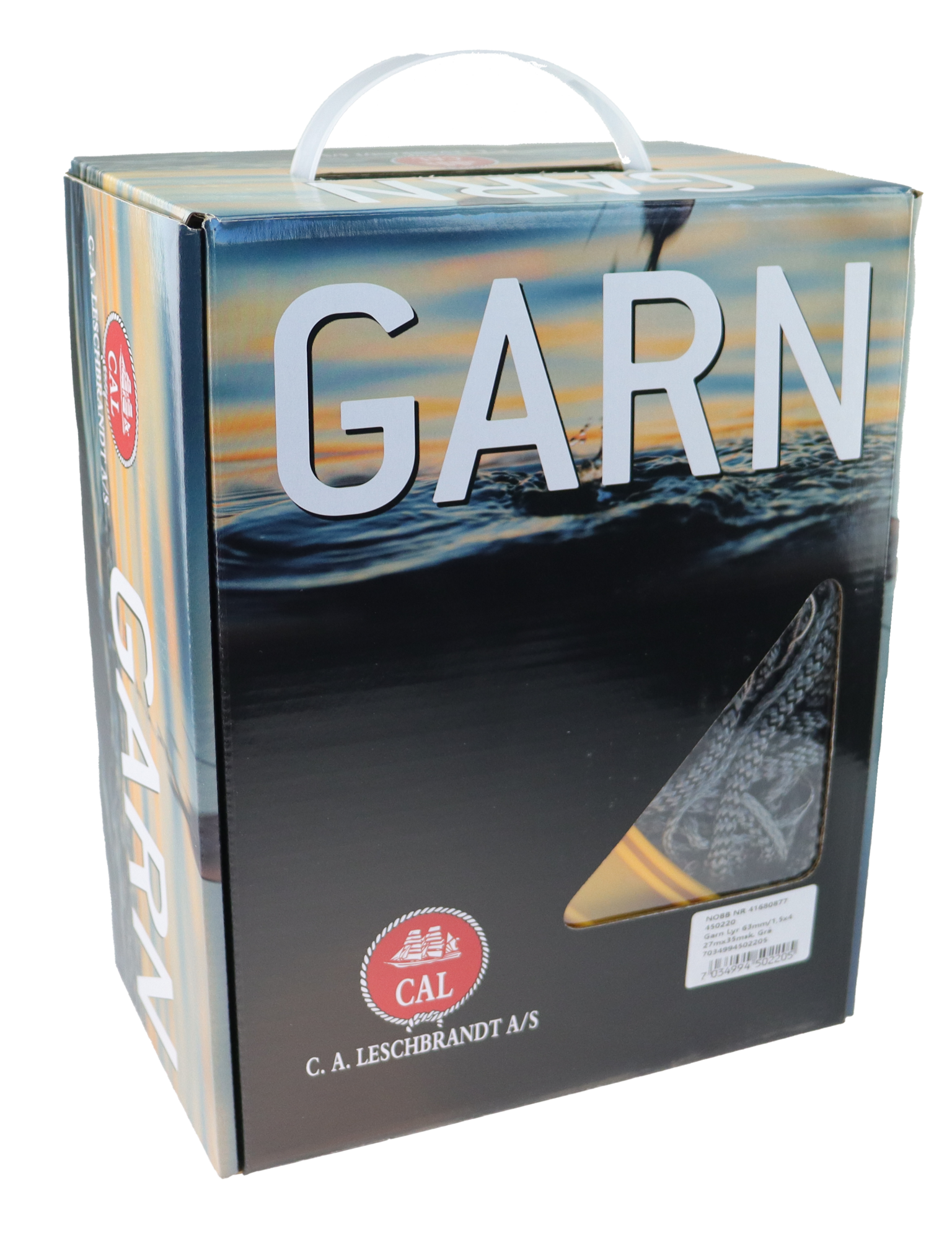 CAL Lyr- og Seigarn (Fjordgarn) - 1,5x4 - Grå - 27,5x3 meter