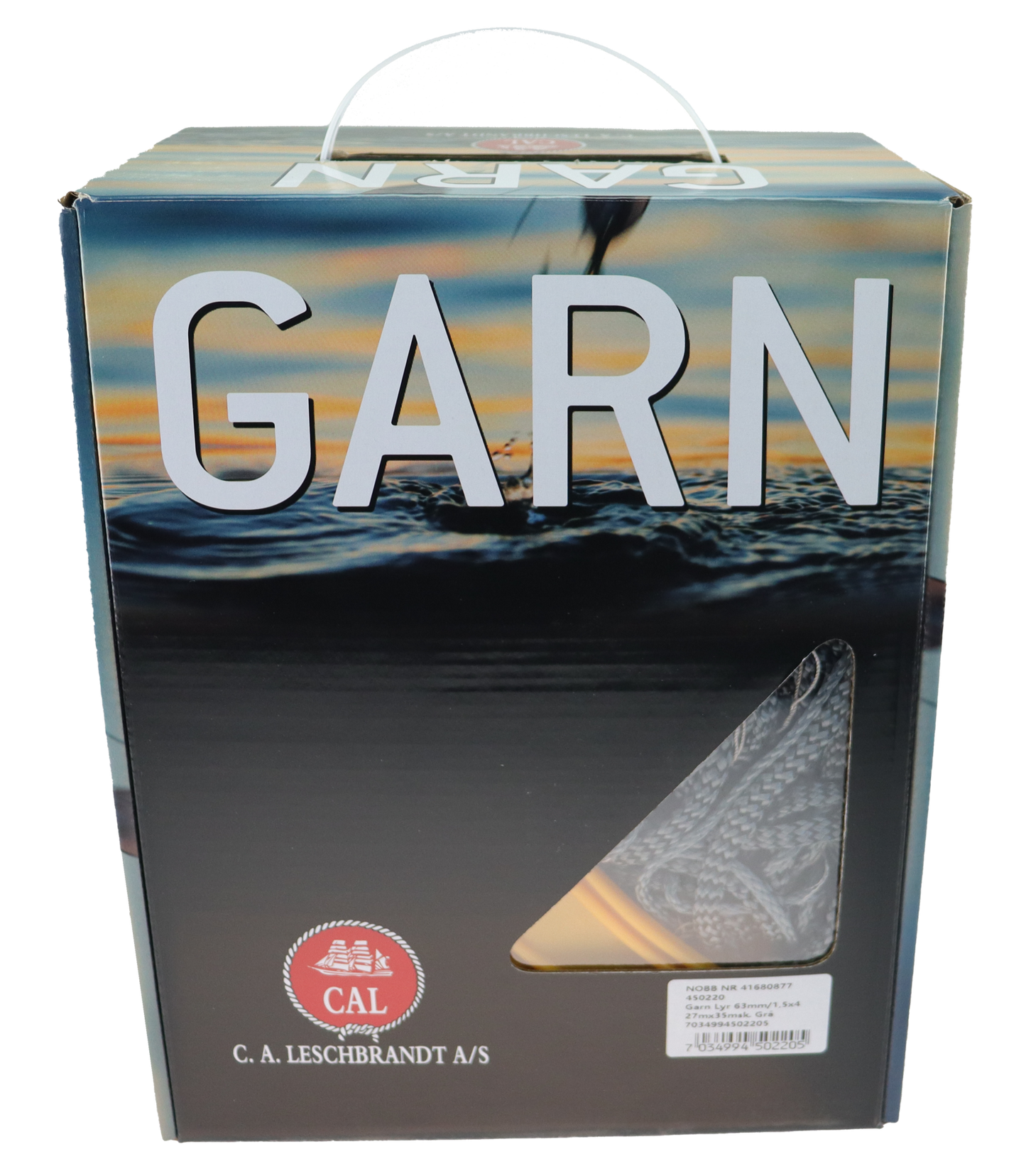 CAL Lyr- og Seigarn (Fjordgarn) - 1,5x4 - Grå - 27,5x3 meter