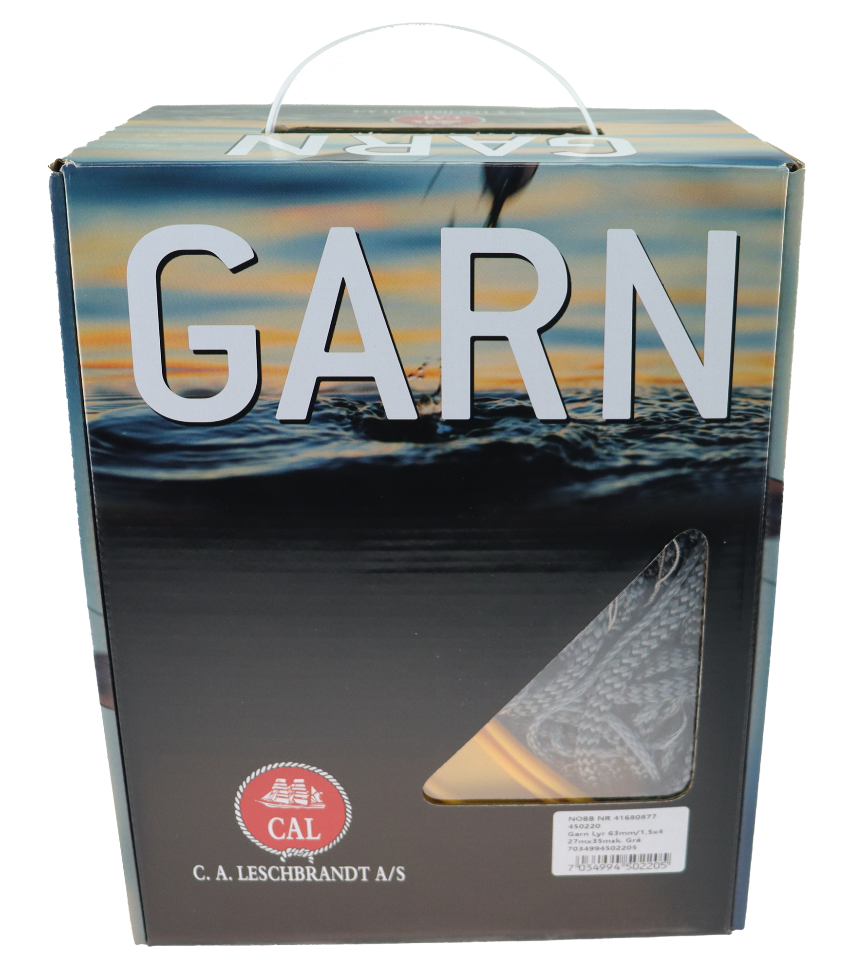CAL Lyr- og Seigarn (Fjordgarn) - 1,5x4 - Grå - 27,5x3 meter