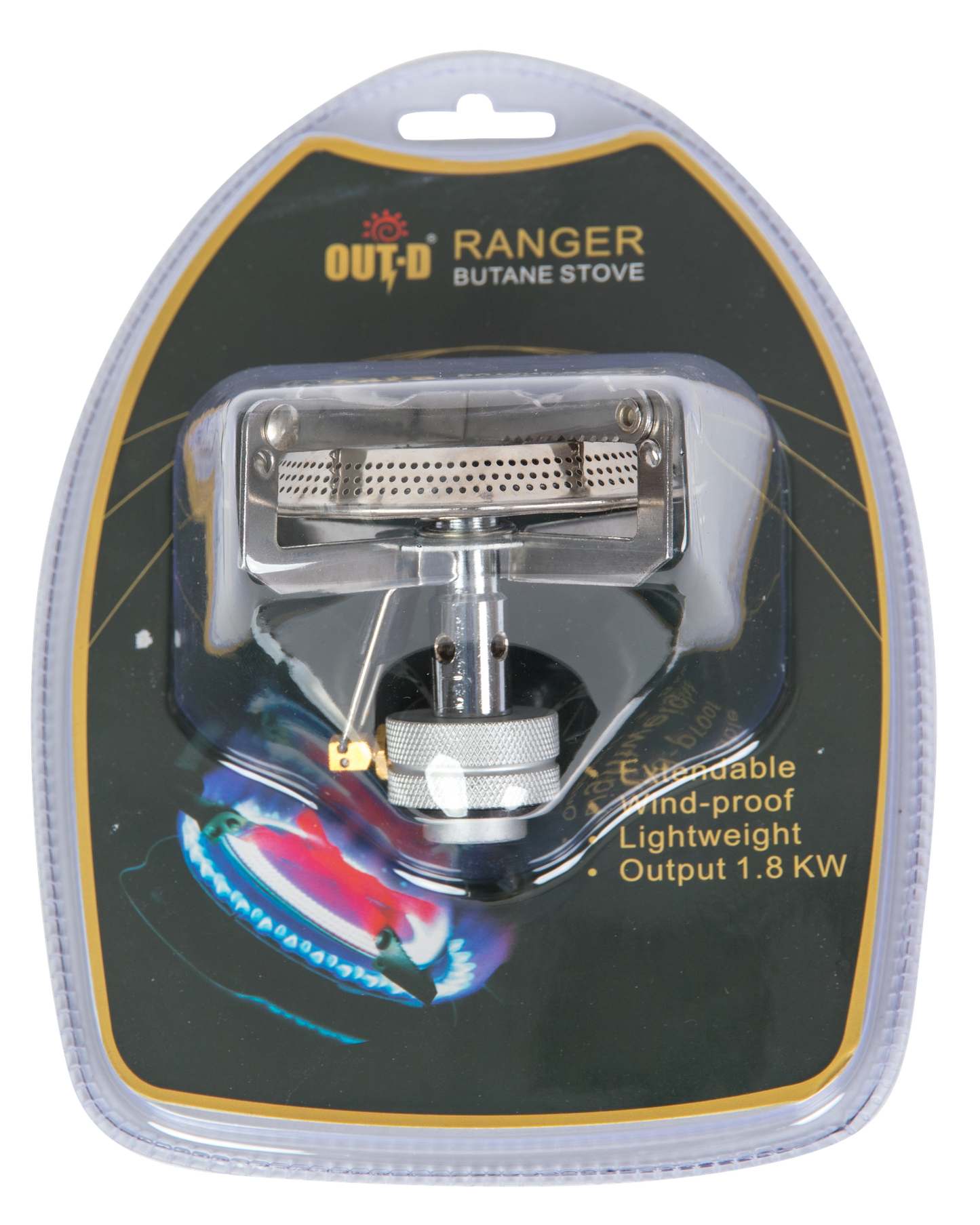 CAL Gassbrenner Rustfri – 1800W Lett Campingbrenner