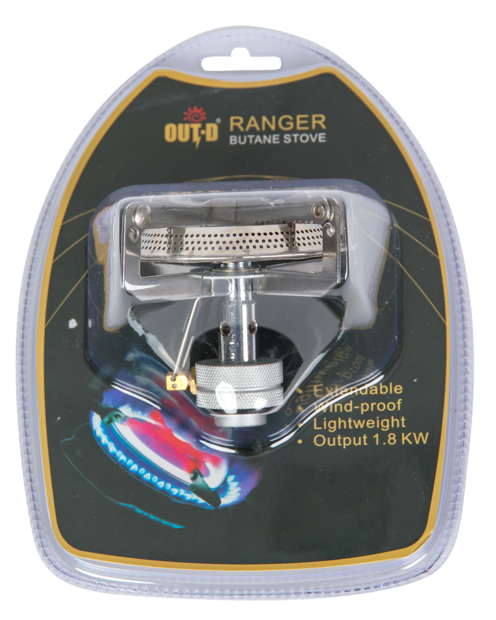CAL Gassbrenner Rustfri – 1800W Lett Campingbrenner