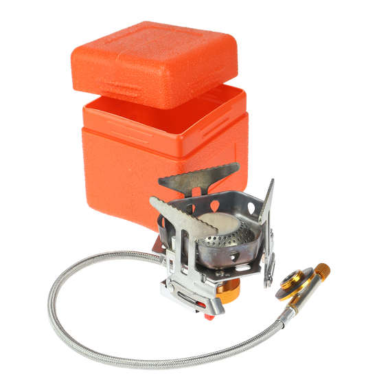 Osean Gassbrenner med Slange - 2200W - Foldbar - Rustfri - med Boks
